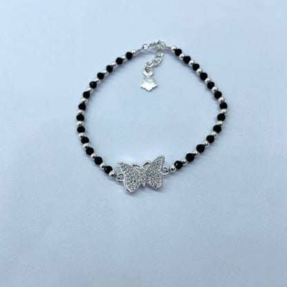 Silver Girlish Butterfly Bracelet