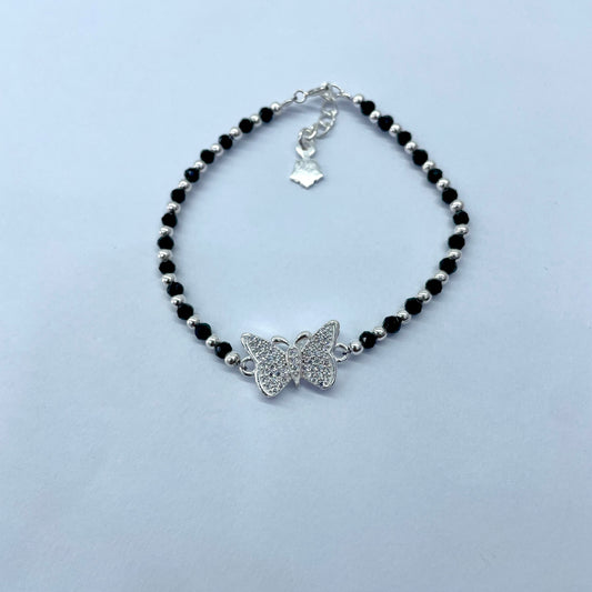 Silver Girlish Butterfly Bracelet