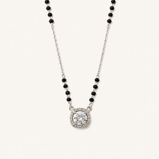 925 Silver Single Solitaire Mangalsutra