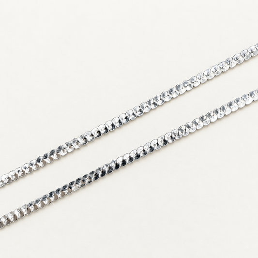 Silver S Style Flat Anklet