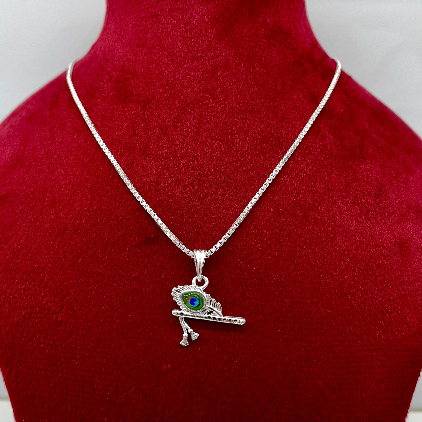 Silver Flute Morepankh Pendent