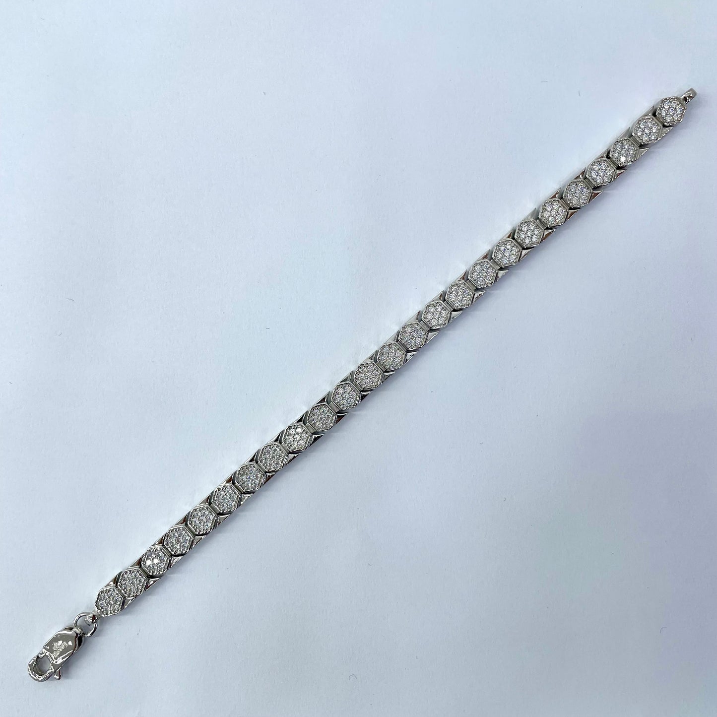 Silver Men Rhodium Fancy Bracelet