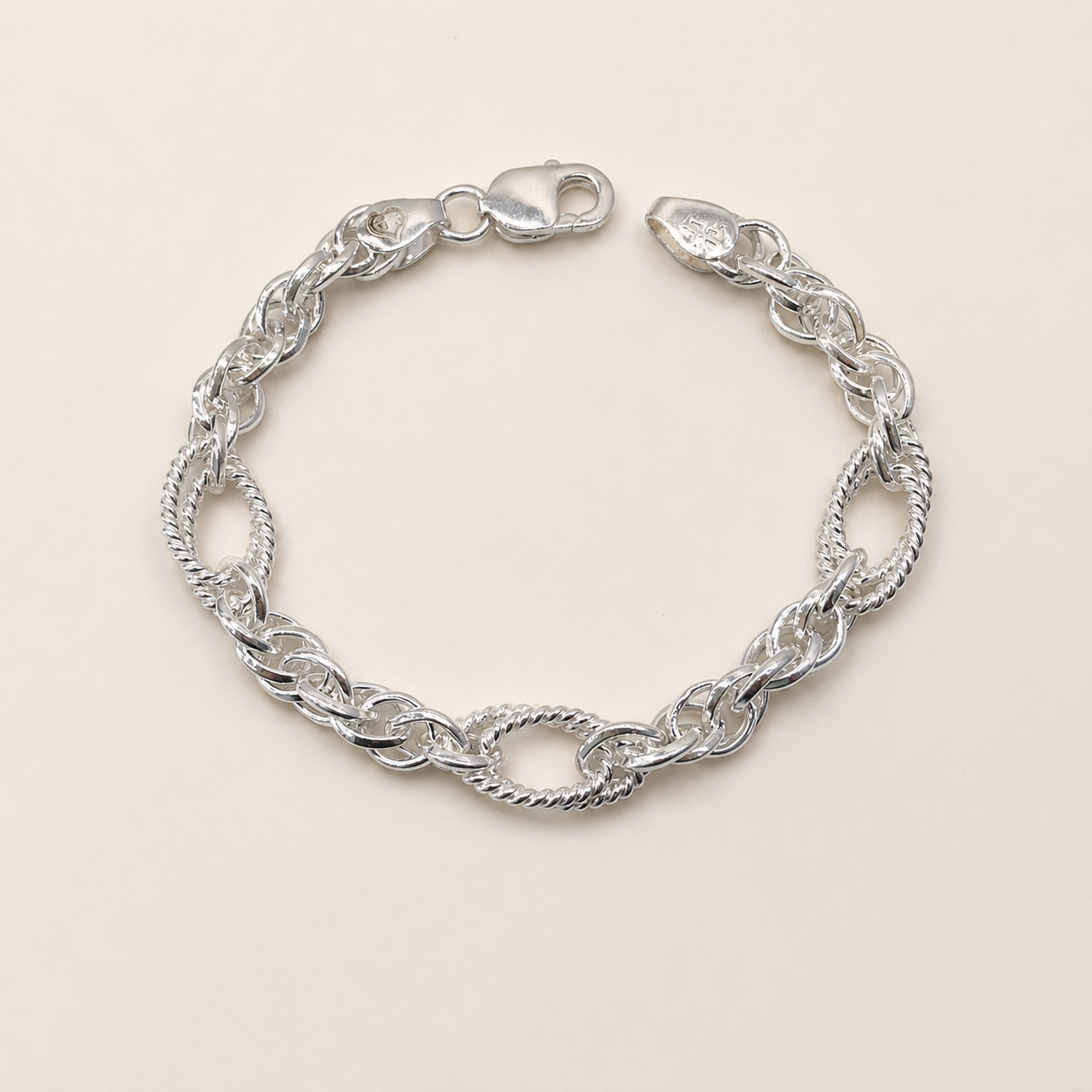 Silver Men Fusion Twisted Bracelet