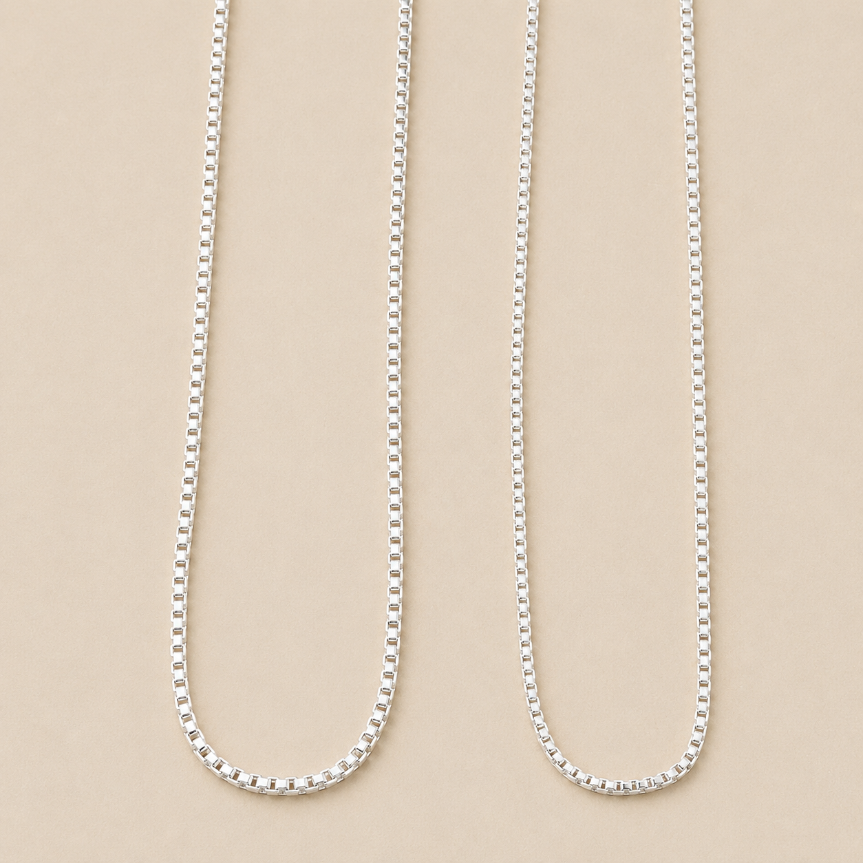Silver Box Chain - Timeless Design