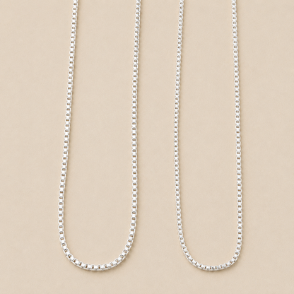 Silver Box Chain - Timeless Design