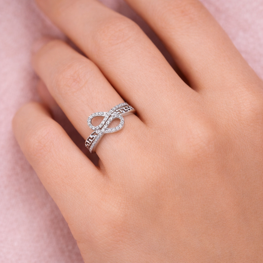92.5 Pure Silver Versace Infinity Style Statement Rings