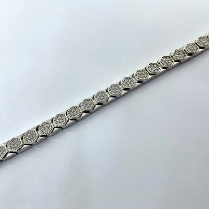 Silver Men Rhodium Fancy Bracelet