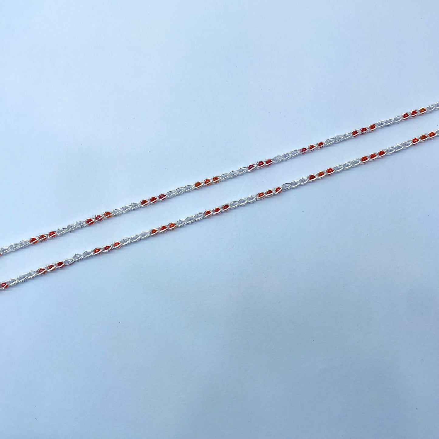 Silver Pinjara Anklet Orange