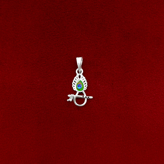 Silver Morepankh Fancy Pendent