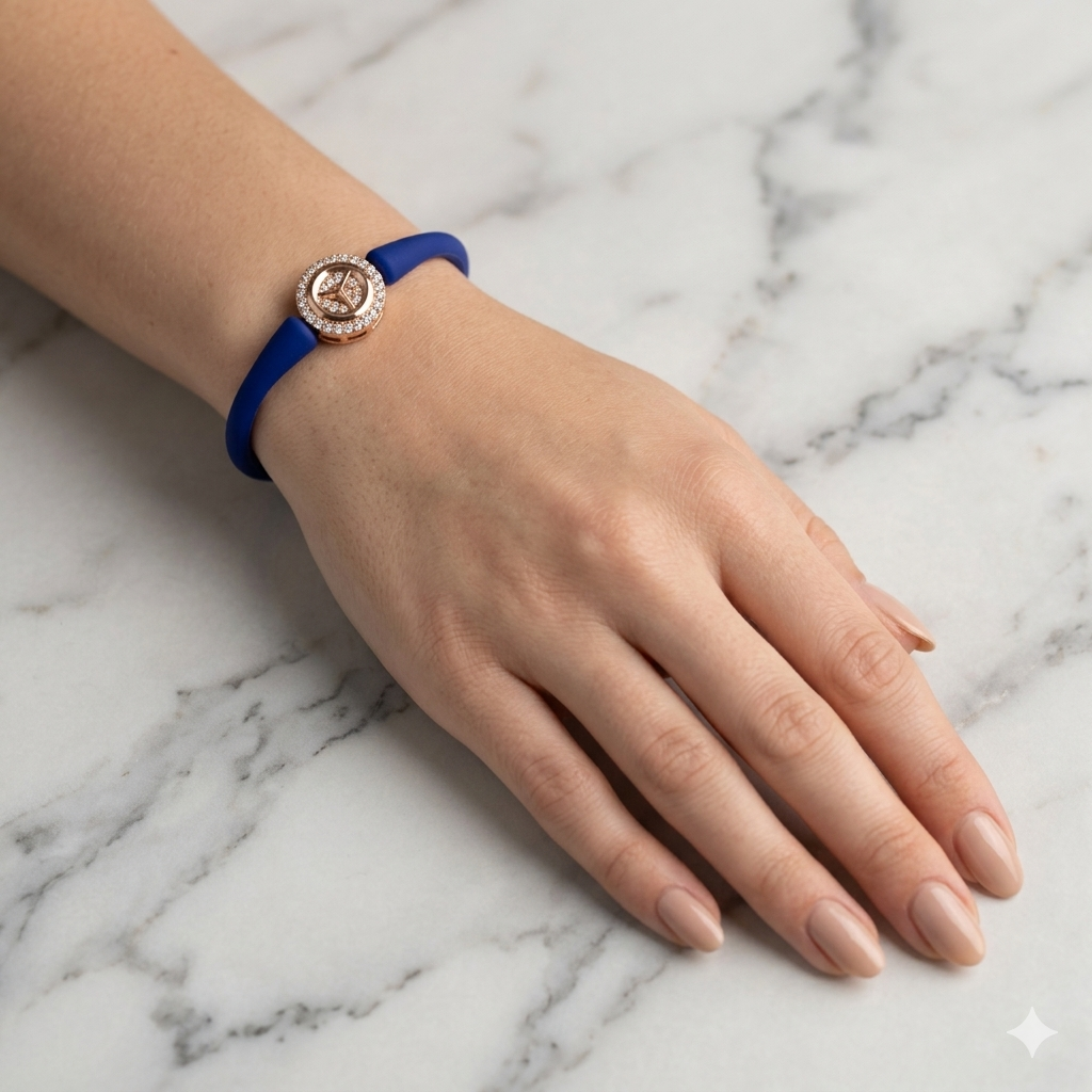 Silver RoseGold Logo Bracelet