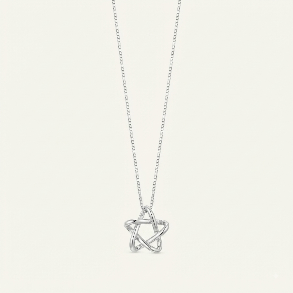 925 Silver Star Chain-Pendant