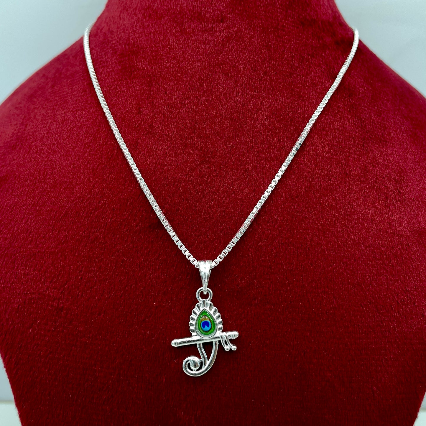 Silver Morepankh Fancy Pendent