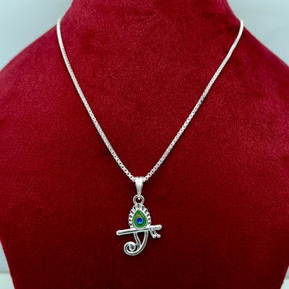 Silver Morepankh Fancy Pendent