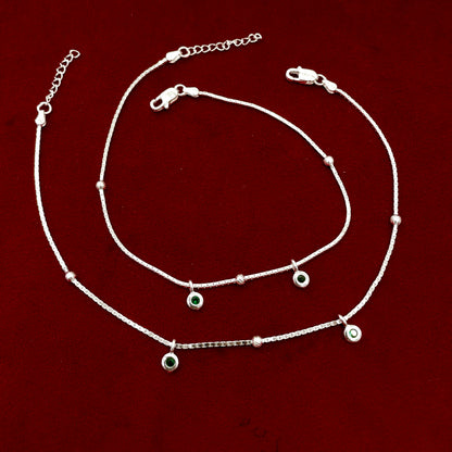 Green Hanging Anklet