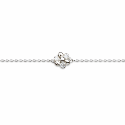 Pure 92.5 Silver Flower Bracelet