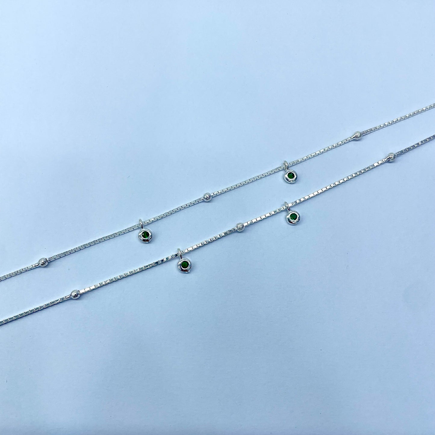 Green Hanging Anklet