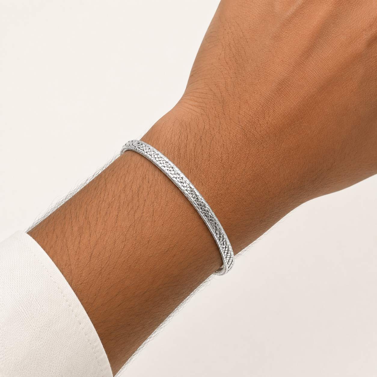 Silver Flat Minimal Bracelet