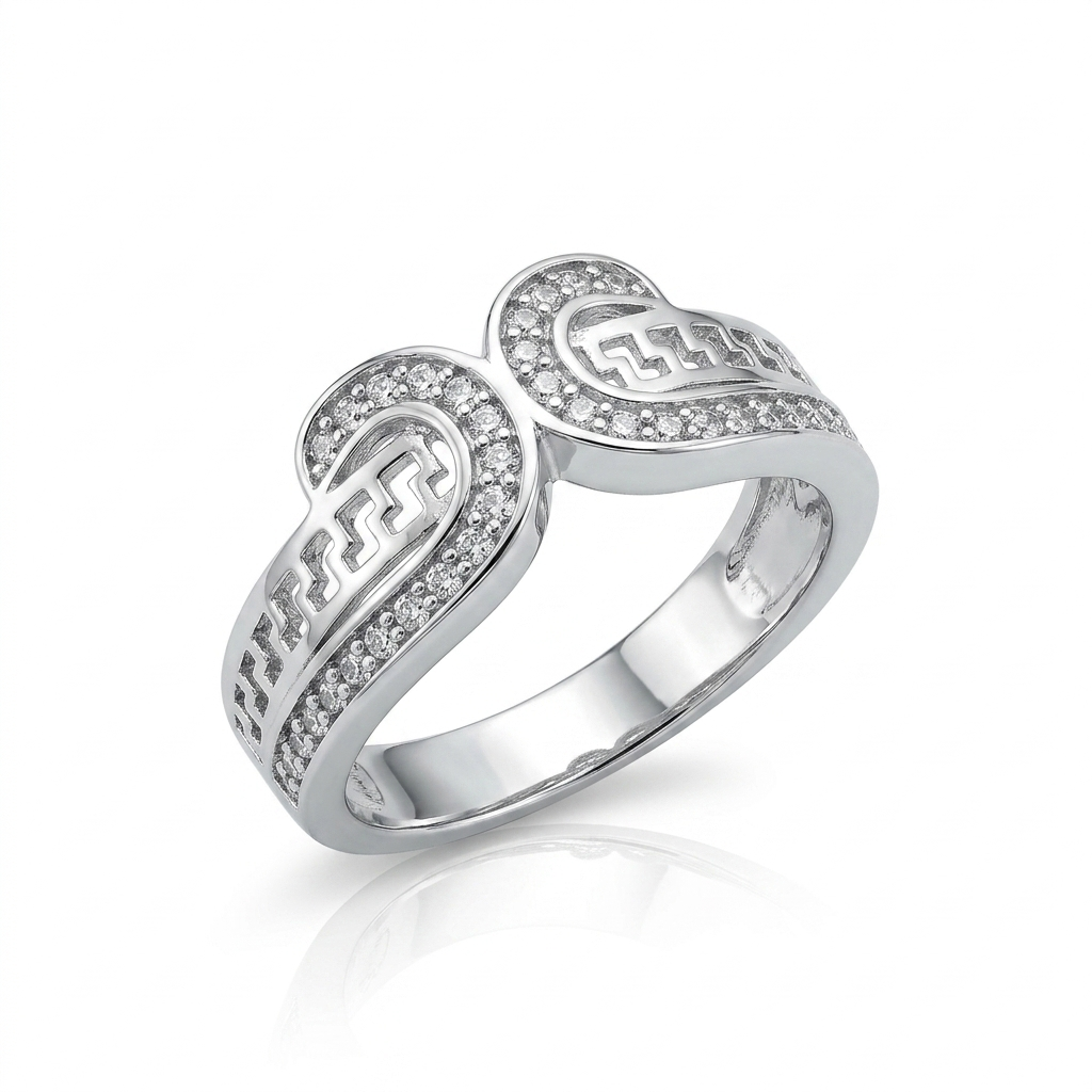 92.5 Pure Silver Versace Style Ring