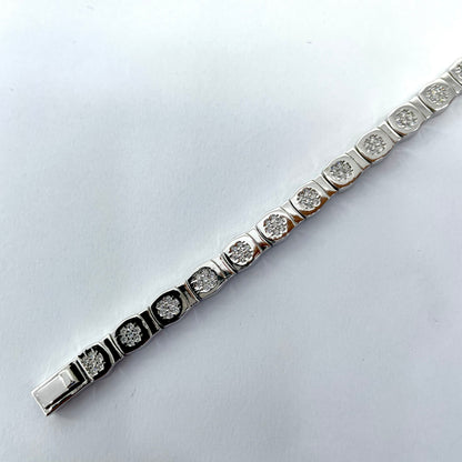 Silver Men Rhodium Fancy Bracelet