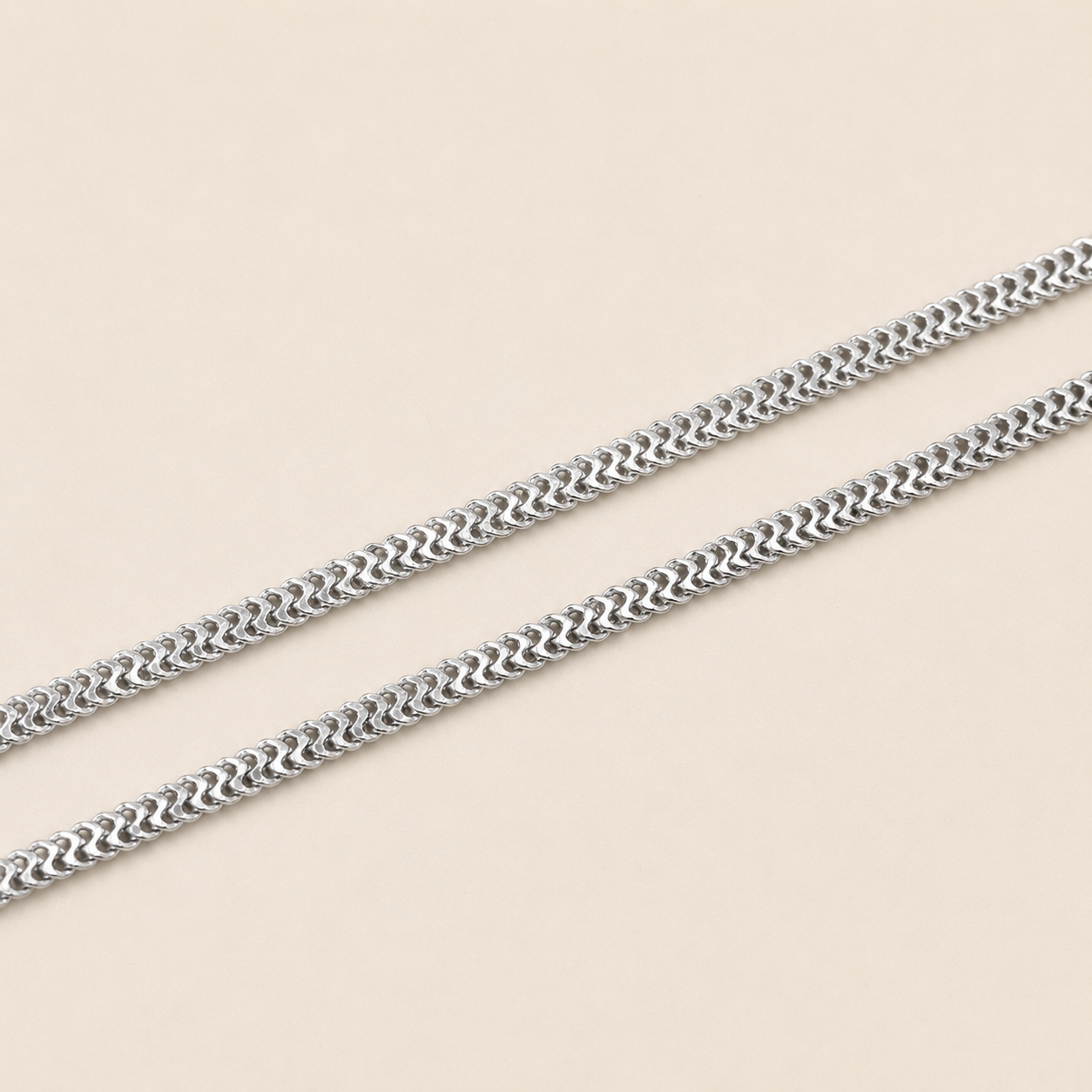 Silver Modern Solid Anklet - Sleek & Durable