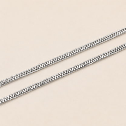 Silver Modern Solid Anklet - Sleek & Durable