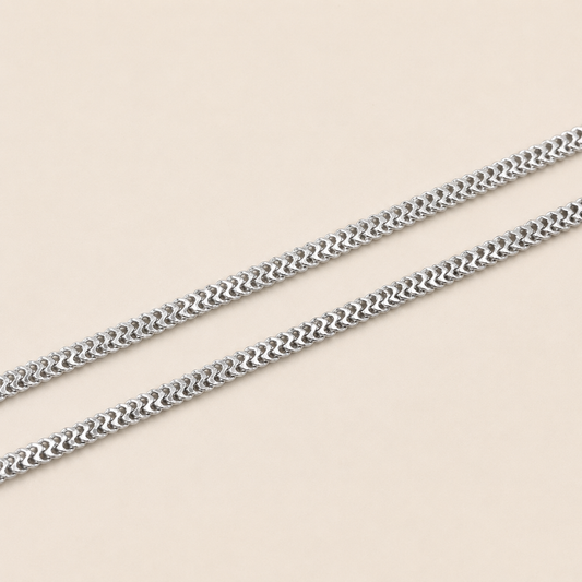 Silver Modern Solid Anklet - Sleek & Durable