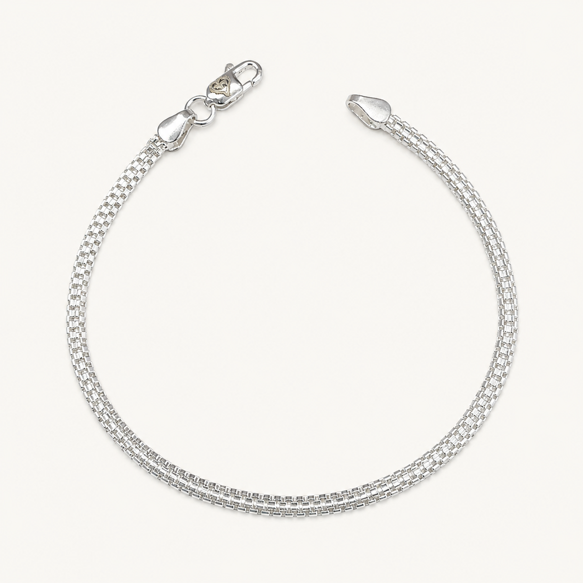Silver Double Box Minimal Bracelet