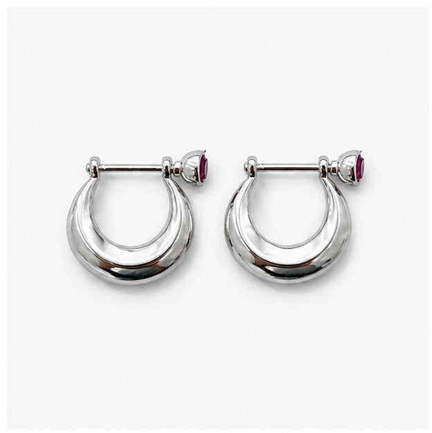 92.5 Silver Pink Stone Plain Murki