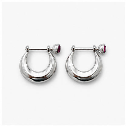 92.5 Silver Pink Stone Plain Murki
