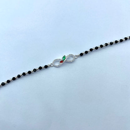 Silver Girlish Infinity Bracelet