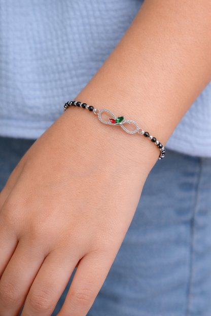 Silver Girlish Infinity Bracelet