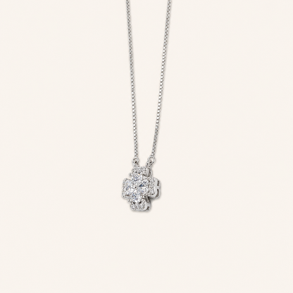 925 Silver Quad Hearts Chain-Pendant