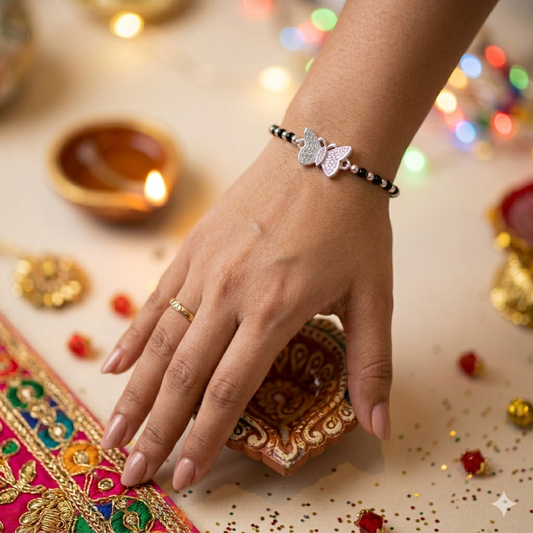 Silver Girlish Butterfly Bracelet