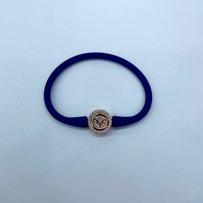 Silver RoseGold Logo Bracelet