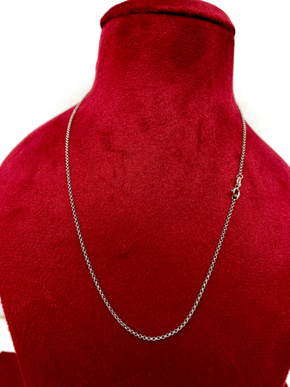 92.5 Pure Silver Rhodium Ladies Chain- Makoda Chain- Durable and Minimal