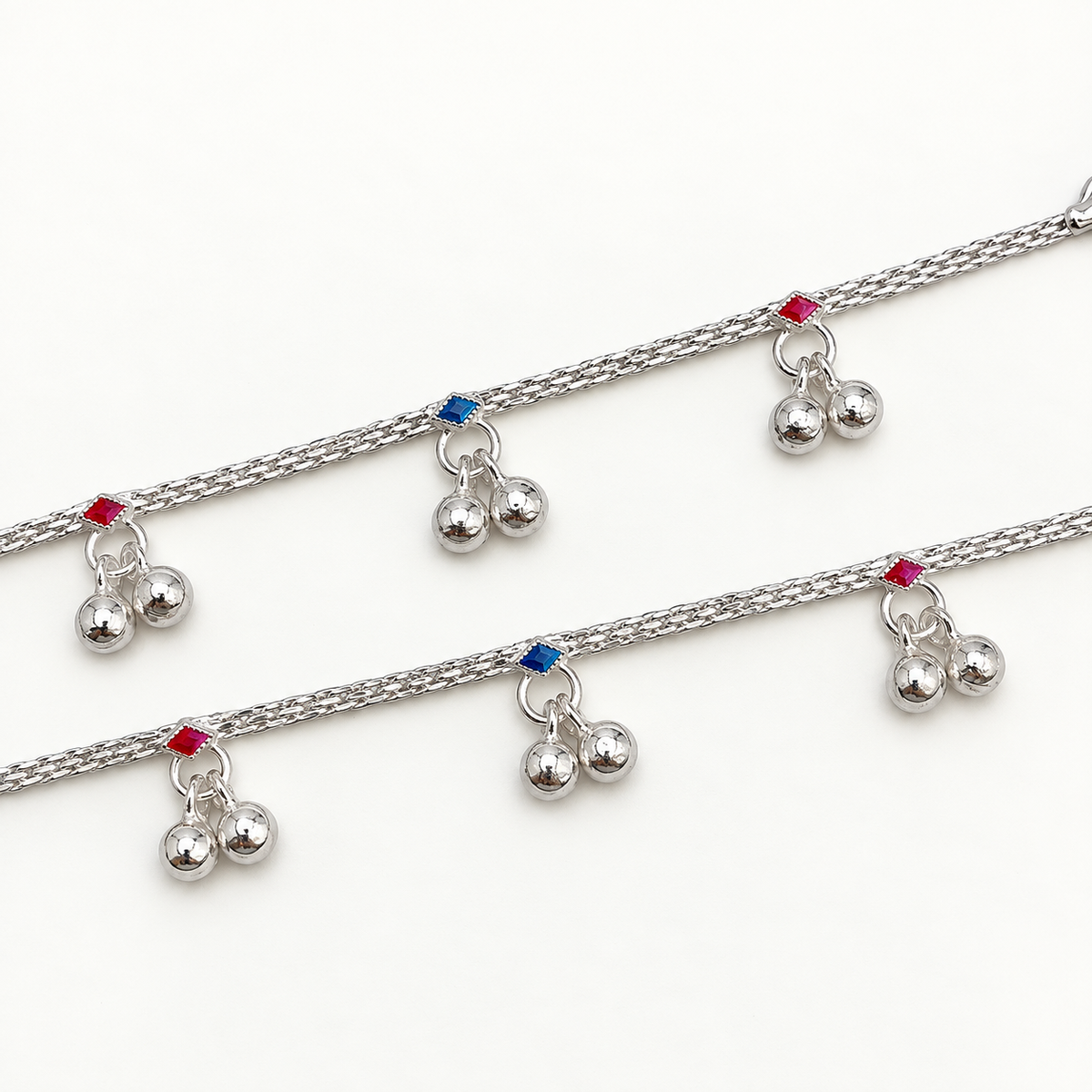 Silver 6 inch Kids Anklet