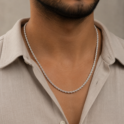 Silver Rope Chain - Timeless Design