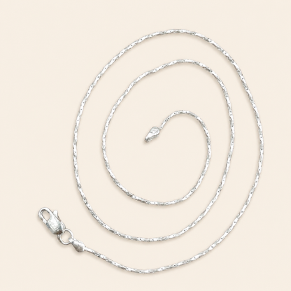 Silver Ultra Light Weight Twisted Chain