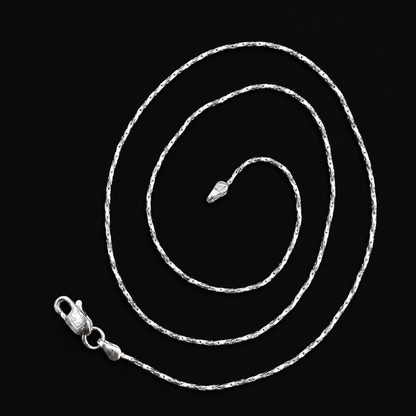 Silver Ultra Light Weight Twisted Chain