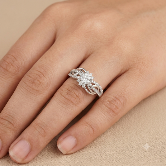 925 Pure Silver Premium Solitaire Ring