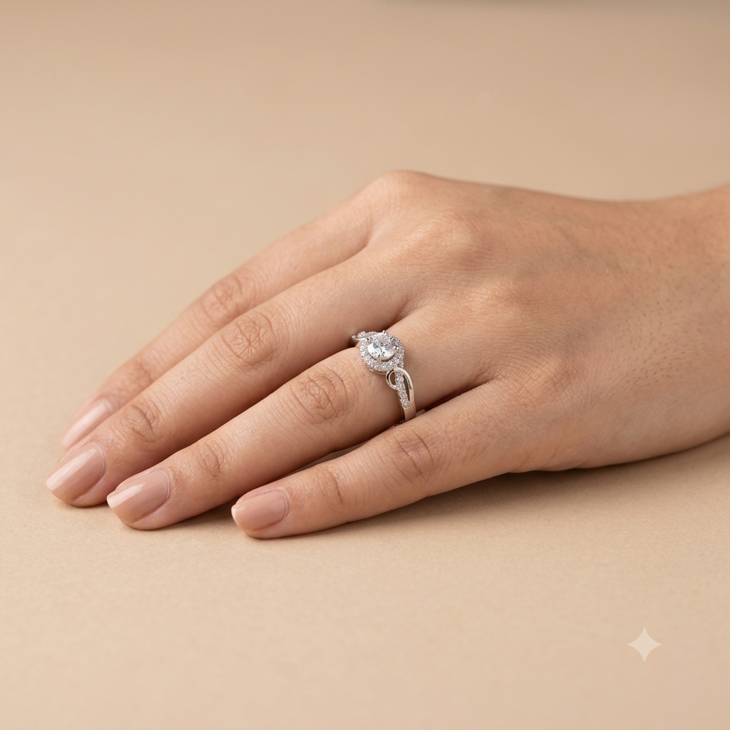 925 Sterling Silver Solitaire Ring