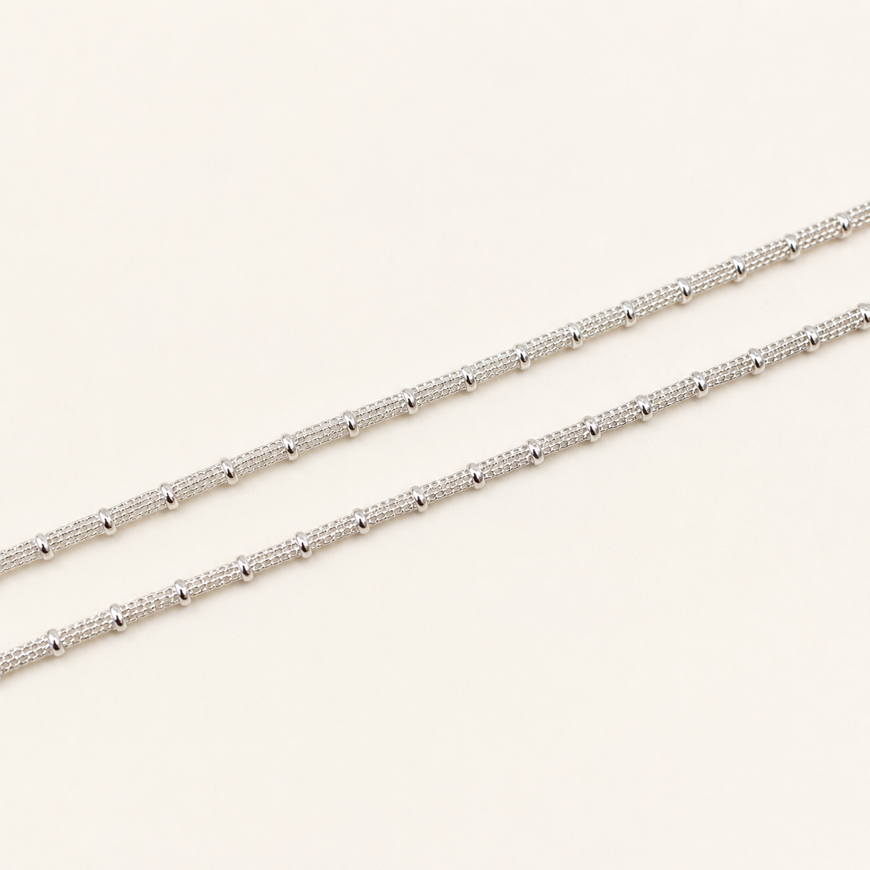 Silver Bunch Style Plain Anklet