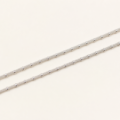 Silver Bunch Style Plain Anklet