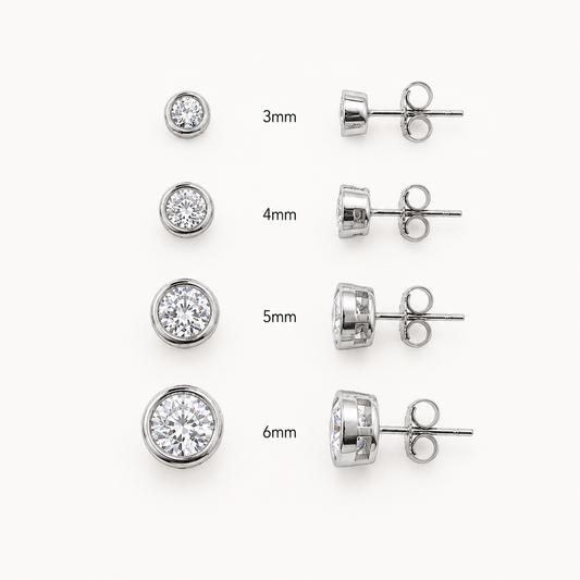 92.5 Silver Round Pack Style Studs