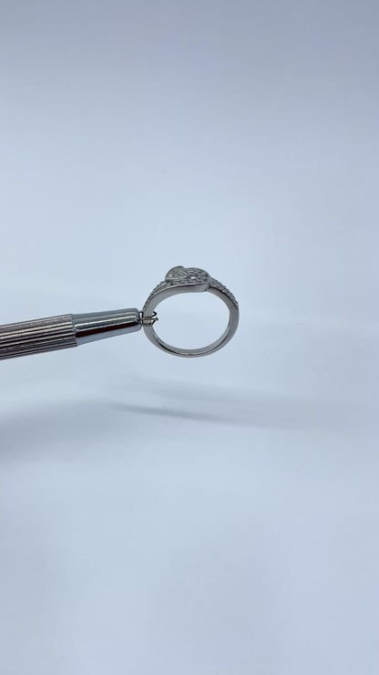 92.5 Pure Silver Versace Heart Rings | Minimal And Elegant Ring