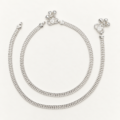 Silver Flat Anklet