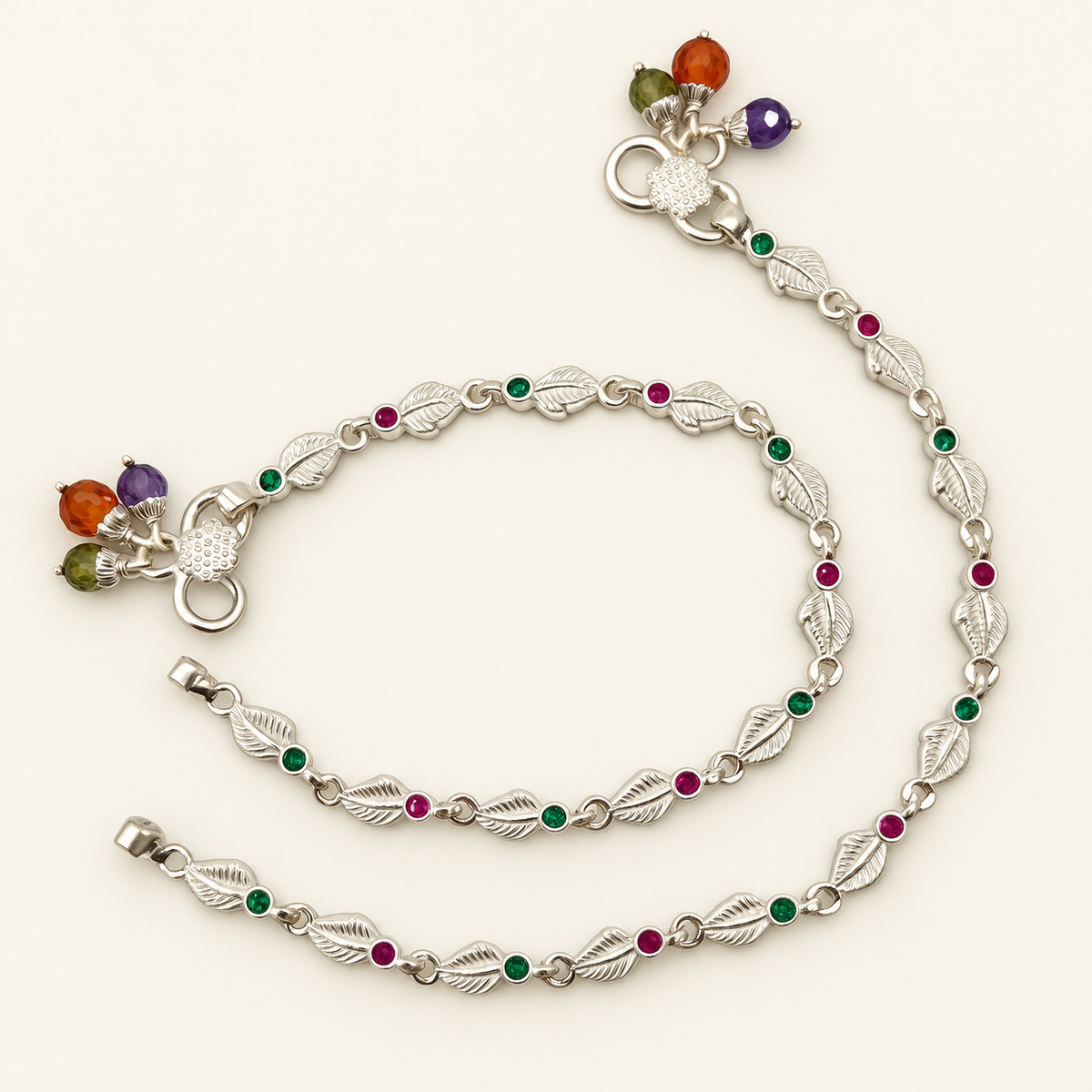 Silver 6.25 inch Stylish Kids Anklet
