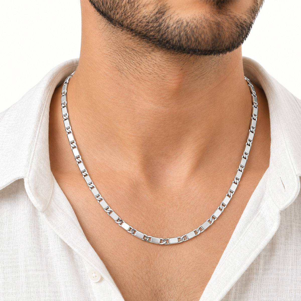 925 Silver Flat Nawabi Chain