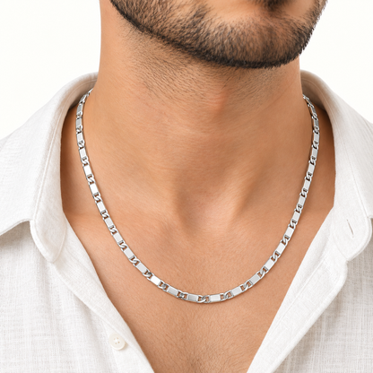 925 Silver Flat Nawabi Chain