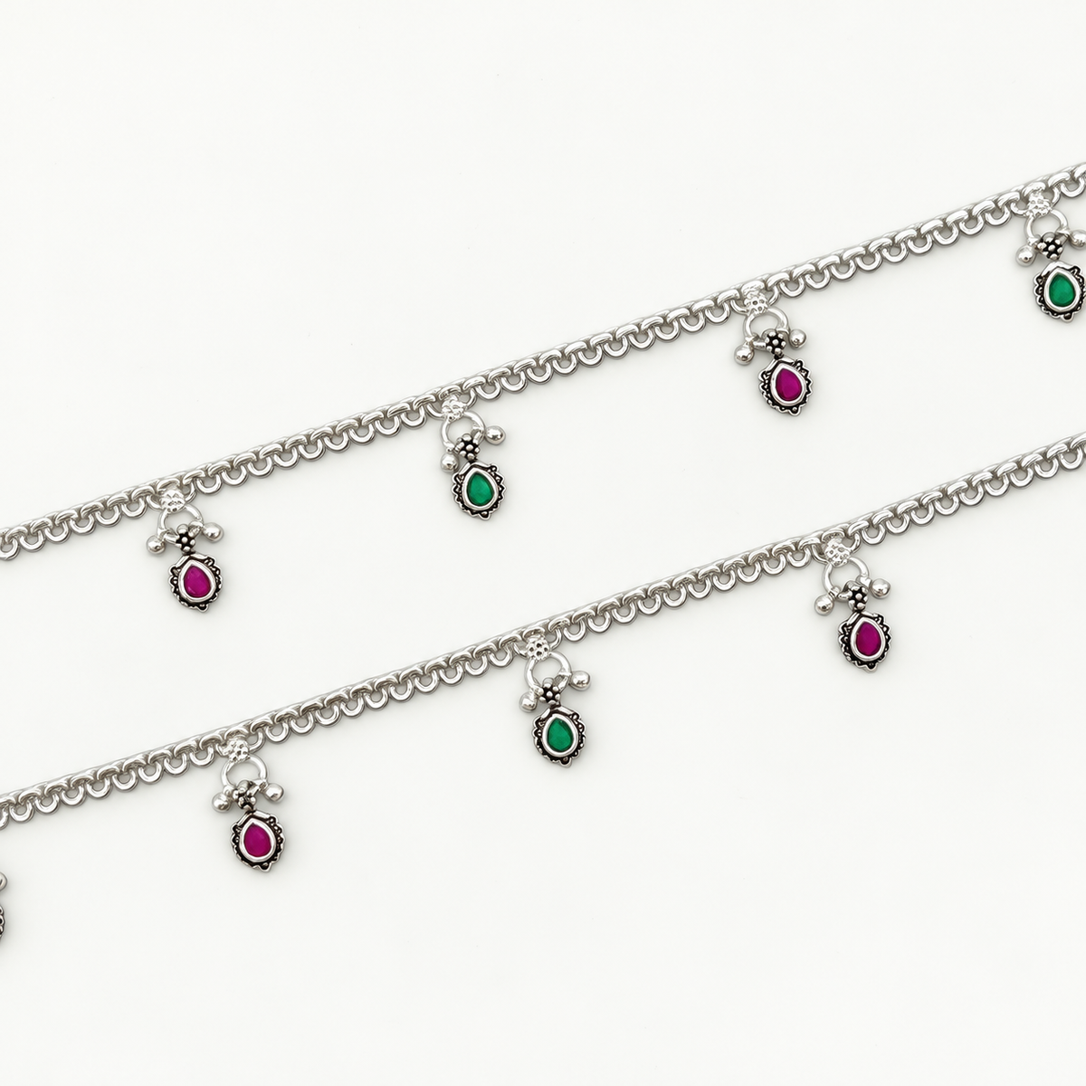 Silver Daily Wear Charm Anklet